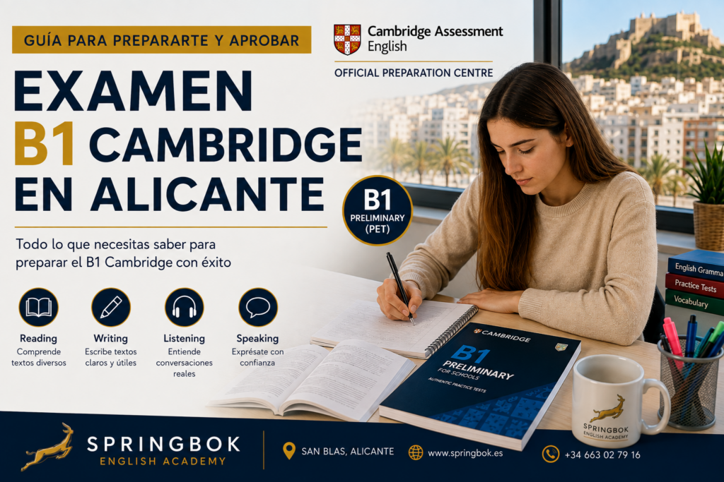 Preparación examen B1 Cambridge en Alicante - Springbok English Academy